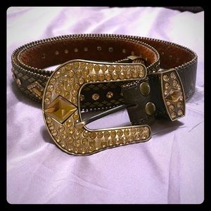Country Brown Studded Belt from Boot Barn